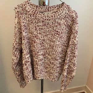 White and read sweater